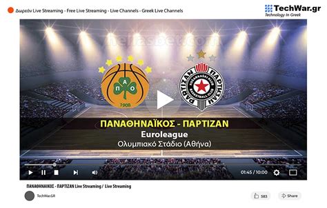 partizan panathinaikos live streaming